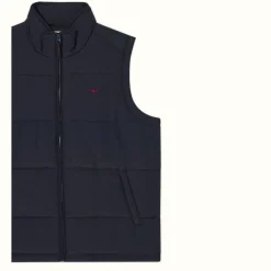 R.M. Williams Patterson Creek Vest Navy Burgundy Best Sale