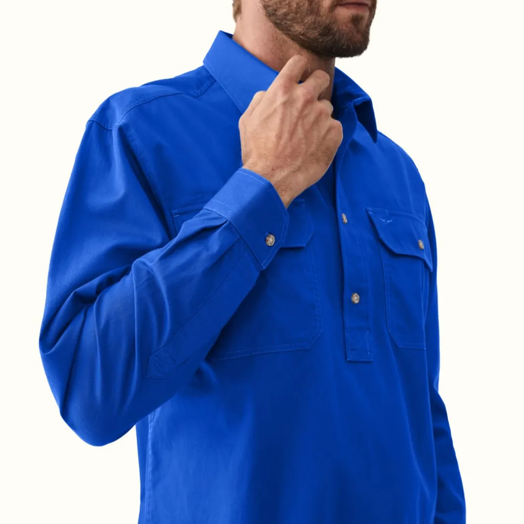 R.M. Williams R.M.W Angus Shirt Royal Clearance