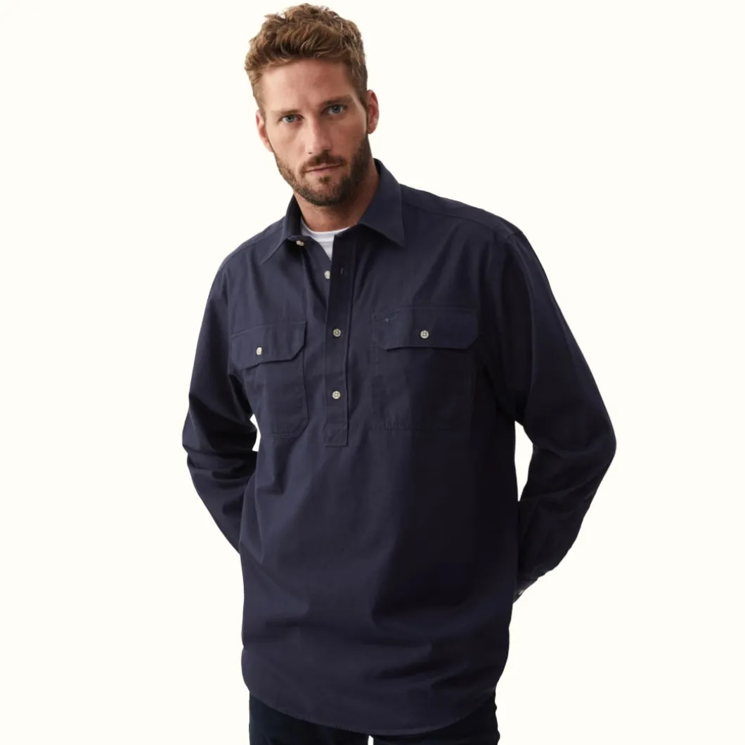 R.M. Williams R.M.W Angus Shirt Navy Discount