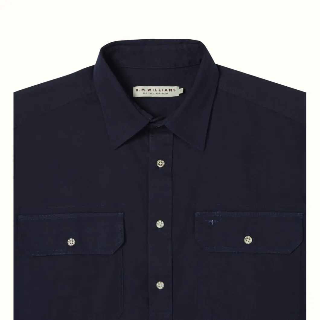 R.M. Williams R.M.W Angus Shirt Navy Discount