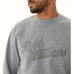 R.M. Williams R.M.W Script Crew Neck Grey Marle Sale
