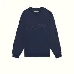 R.M. Williams R.M.W Script Crew Neck Navy New