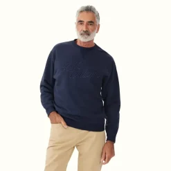 R.M. Williams R.M.W Script Crew Neck Navy New