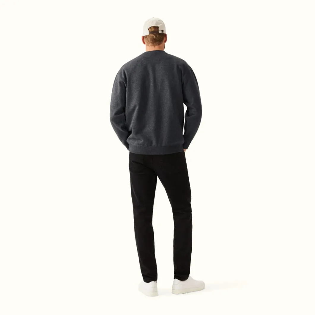 R.M. Williams R.M.W Script Crew Neck Charcoal Clearance