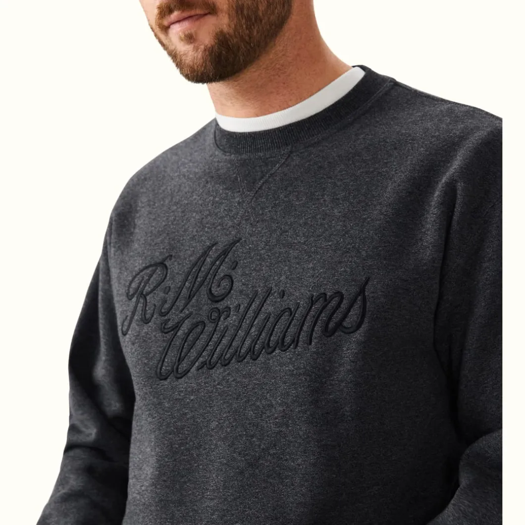 R.M. Williams R.M.W Script Crew Neck Charcoal Clearance