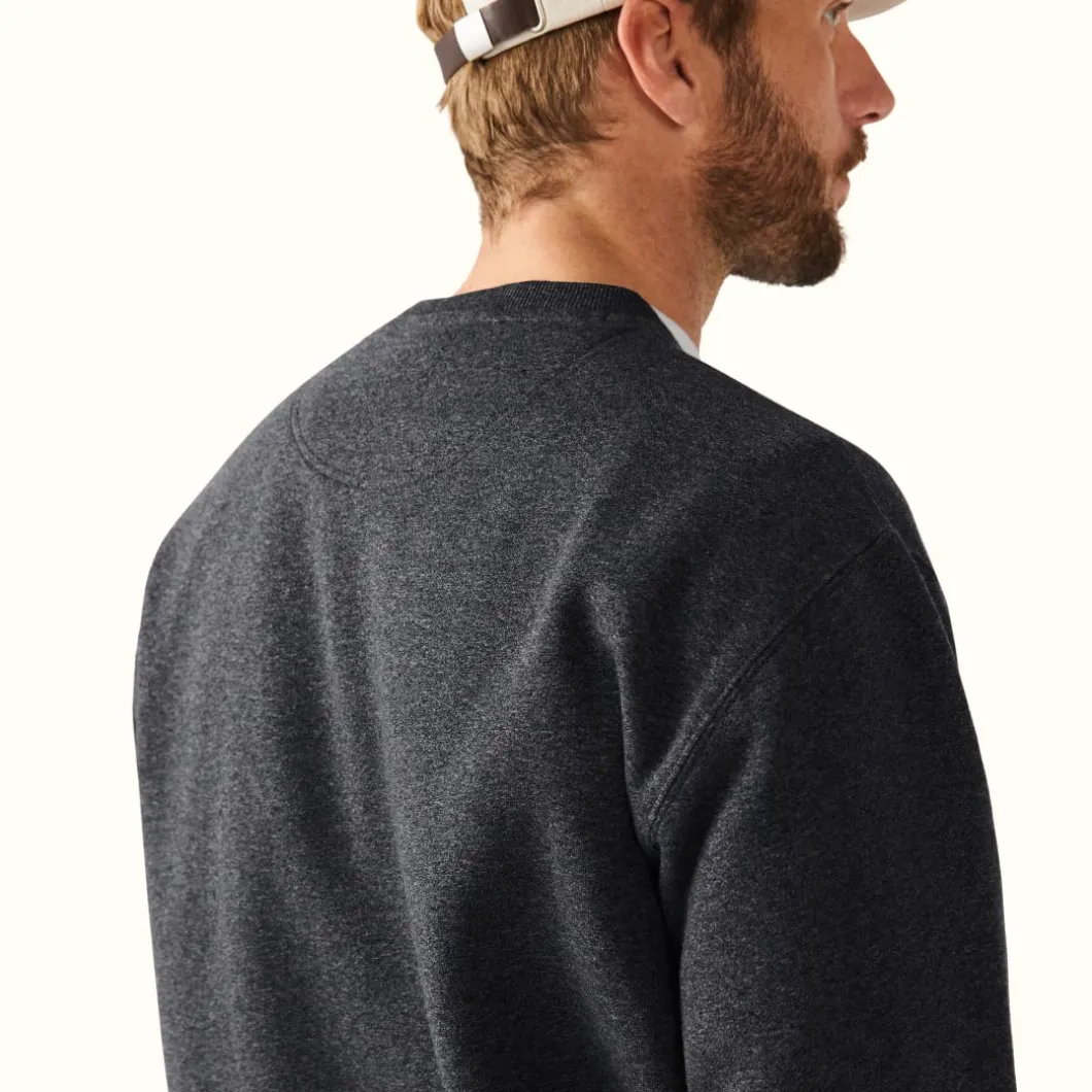 R.M. Williams R.M.W Script Crew Neck Charcoal Clearance