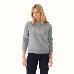 R.M. Williams R.M.W Script Crew Neck Sweater Grey Marle Cheap