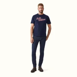 R.M. Williams R.M.W Script T-Shirt Navy Red Discount