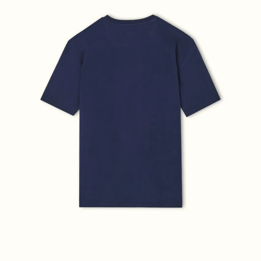 R.M. Williams R.M.W Script T-Shirt Navy Red Discount
