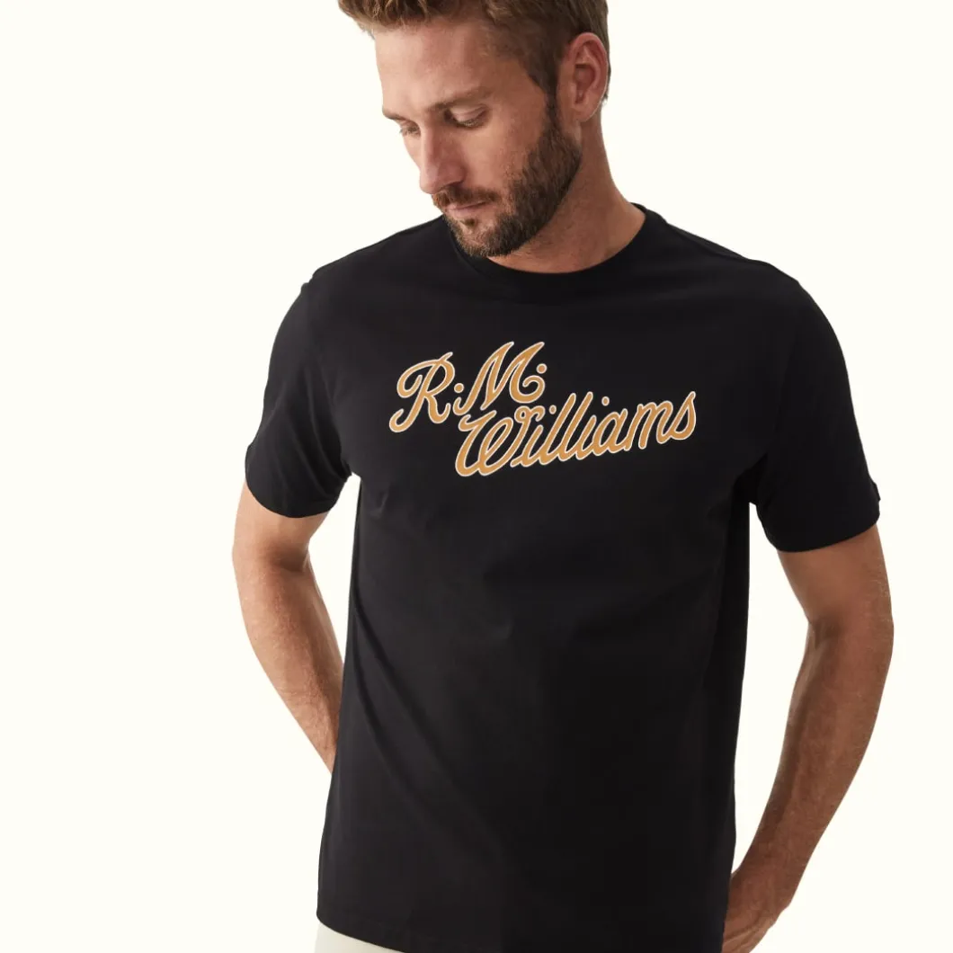 R.M. Williams R.M.W Script T-Shirt Black/White Sale