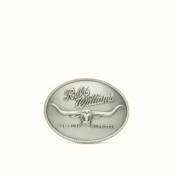 R.M. Williams R.M.Williams Logo Buckle Silver Clearance