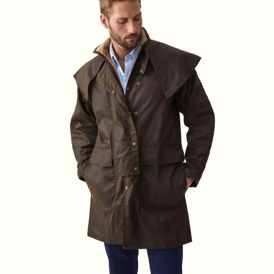 R.M. Williams Rouseabout Coat Brown Best Sale