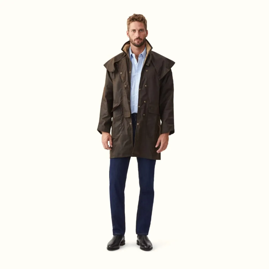 R.M. Williams Rouseabout Coat Brown Best Sale