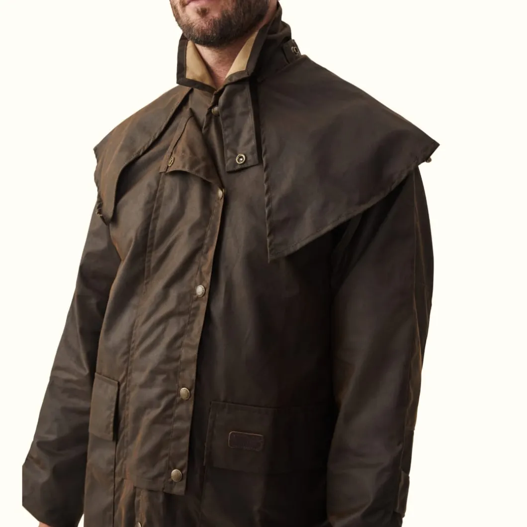 R.M. Williams Rouseabout Coat Brown Best Sale