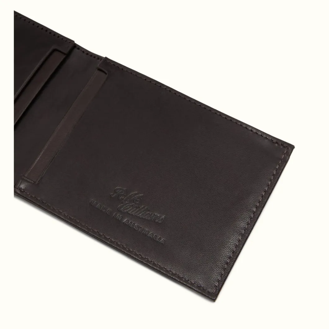 R.M. Williams Singleton Folded Card Holder Dark Brown Discount