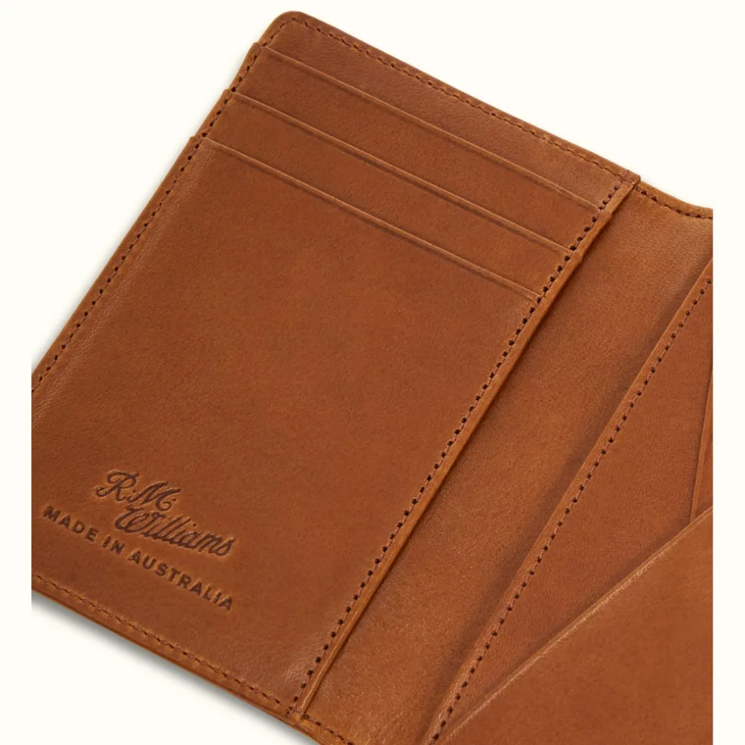 R.M. Williams Singleton Pocket Organiser Tan New