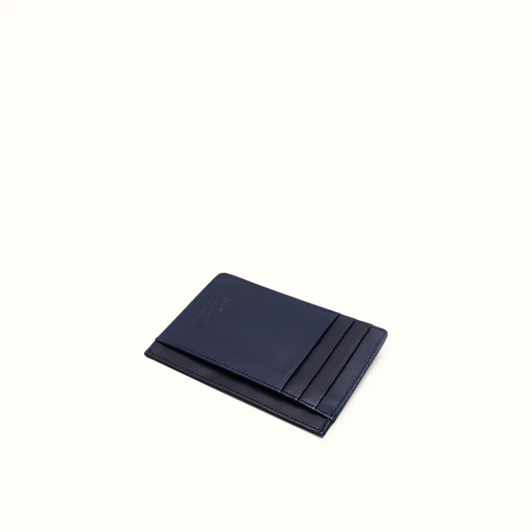 R.M. Williams Singleton Vertical Card Holder Navy Discount