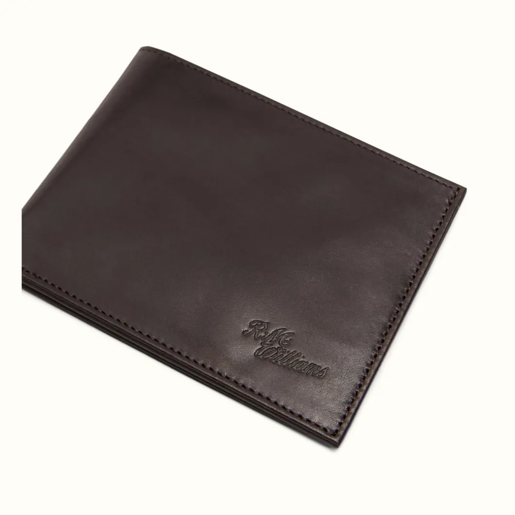 R.M. Williams Singleton Wallet With Coin Pouch Dark Brown Sale