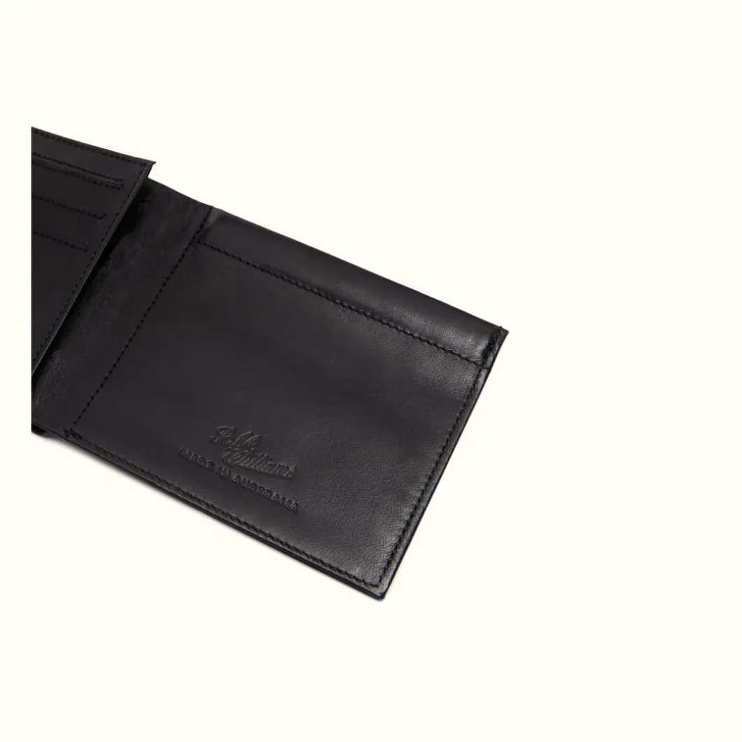 R.M. Williams Singleton Wallet With Coin Pouch Black Discount