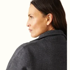 R.M. Williams Trickett Zip Neck Sweatshirt Charcoal New