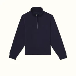 R.M. Williams Trickett Zip Neck Sweatshirt Dark Navy Online