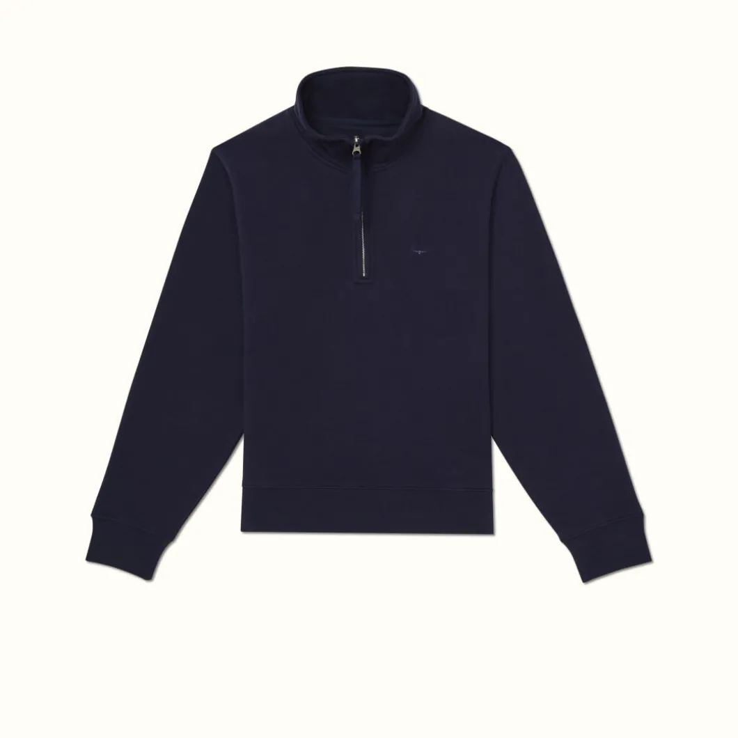 R.M. Williams Trickett Zip Neck Sweatshirt Dark Navy Online