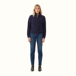 R.M. Williams Trickett Zip Neck Sweatshirt Dark Navy Online