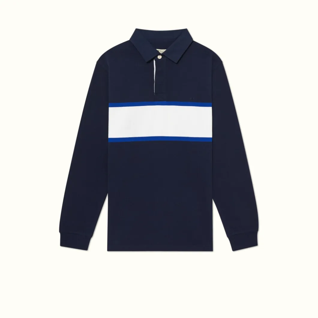R.M. Williams Tweedale Rugby Navy/White Discount