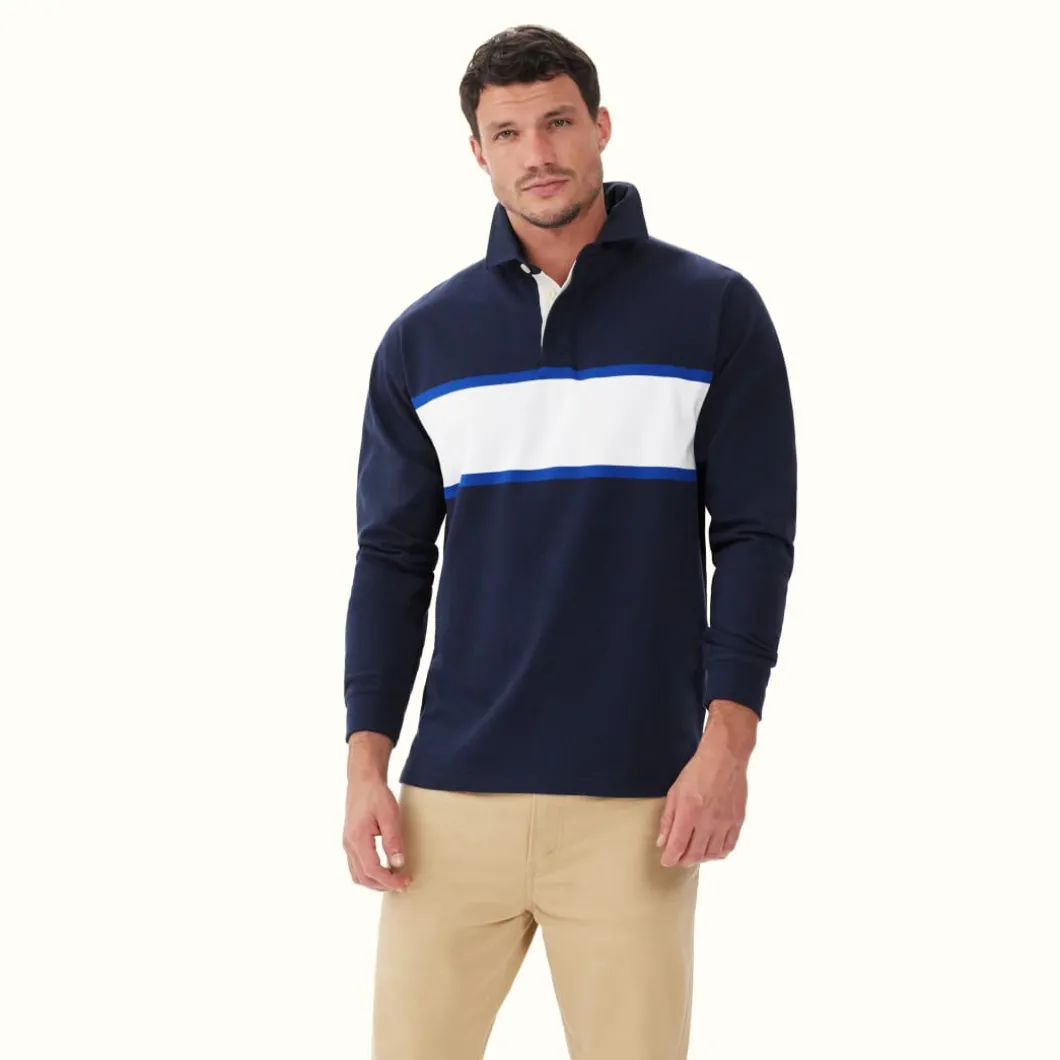 R.M. Williams Tweedale Rugby Navy/White Discount