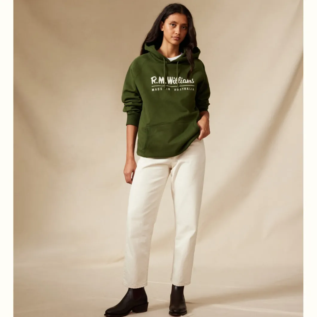 R.M. Williams Unisex Hoodie Khaki Best Sale